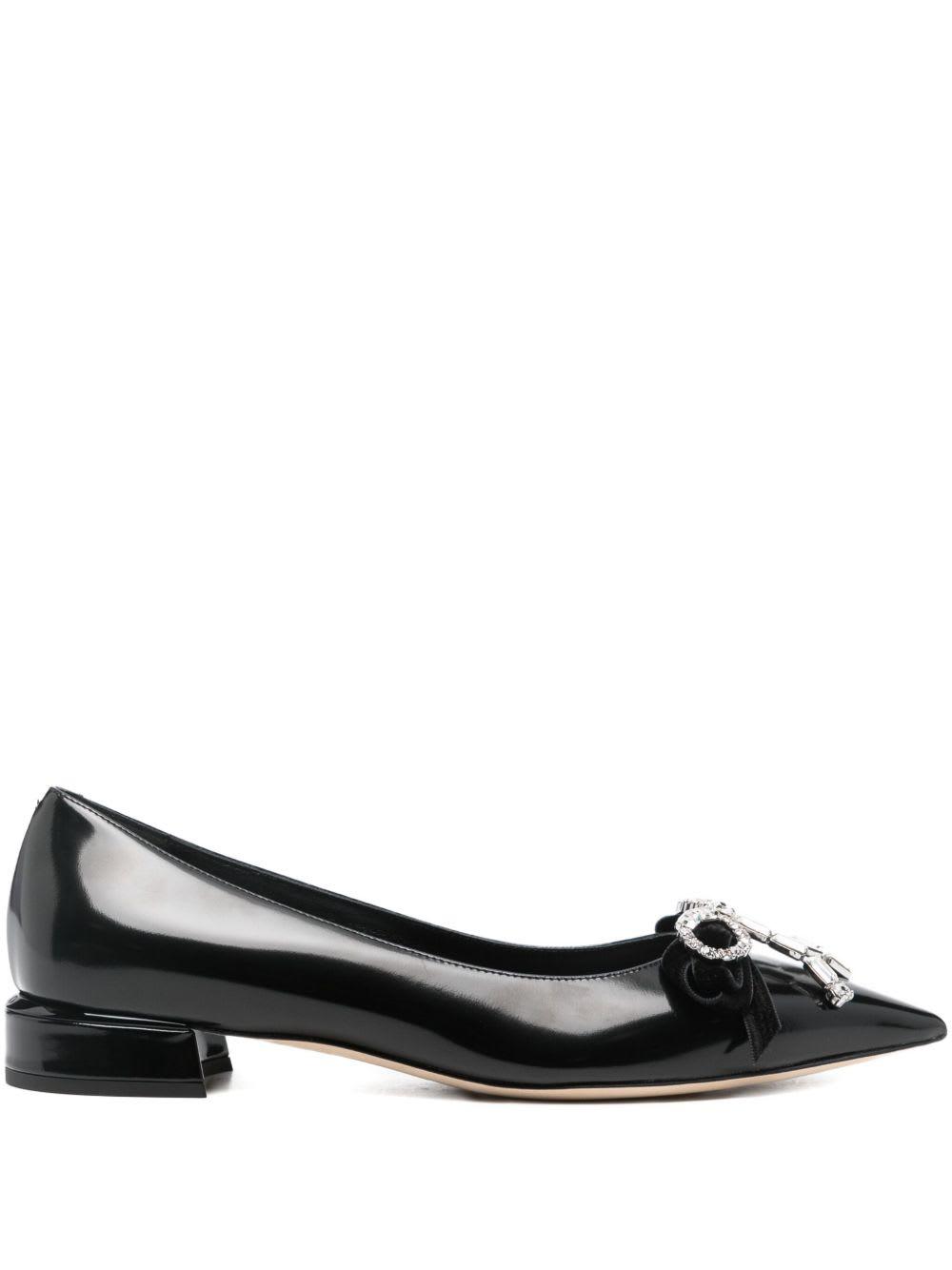 jimmy choo auria leather ballet flats