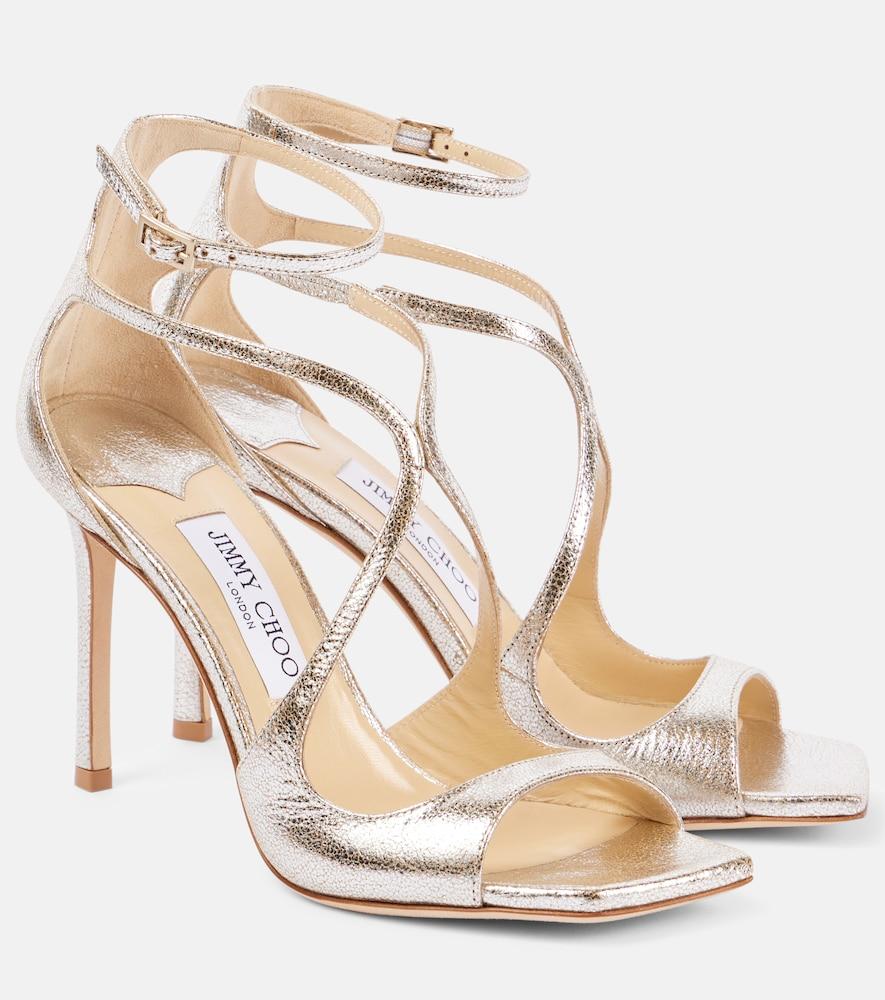 jimmy choo azia 95 leather sandals