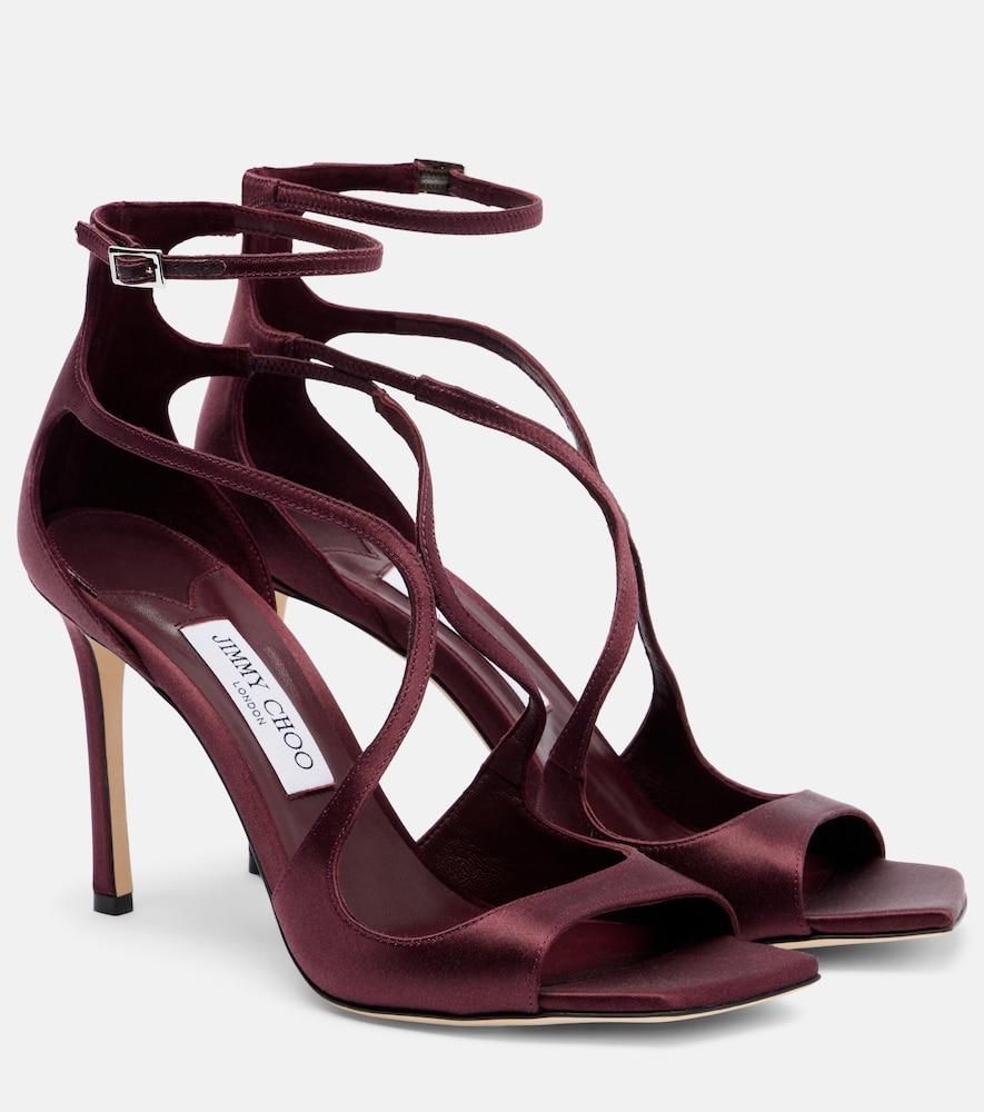 jimmy choo azia 95 satin sandals