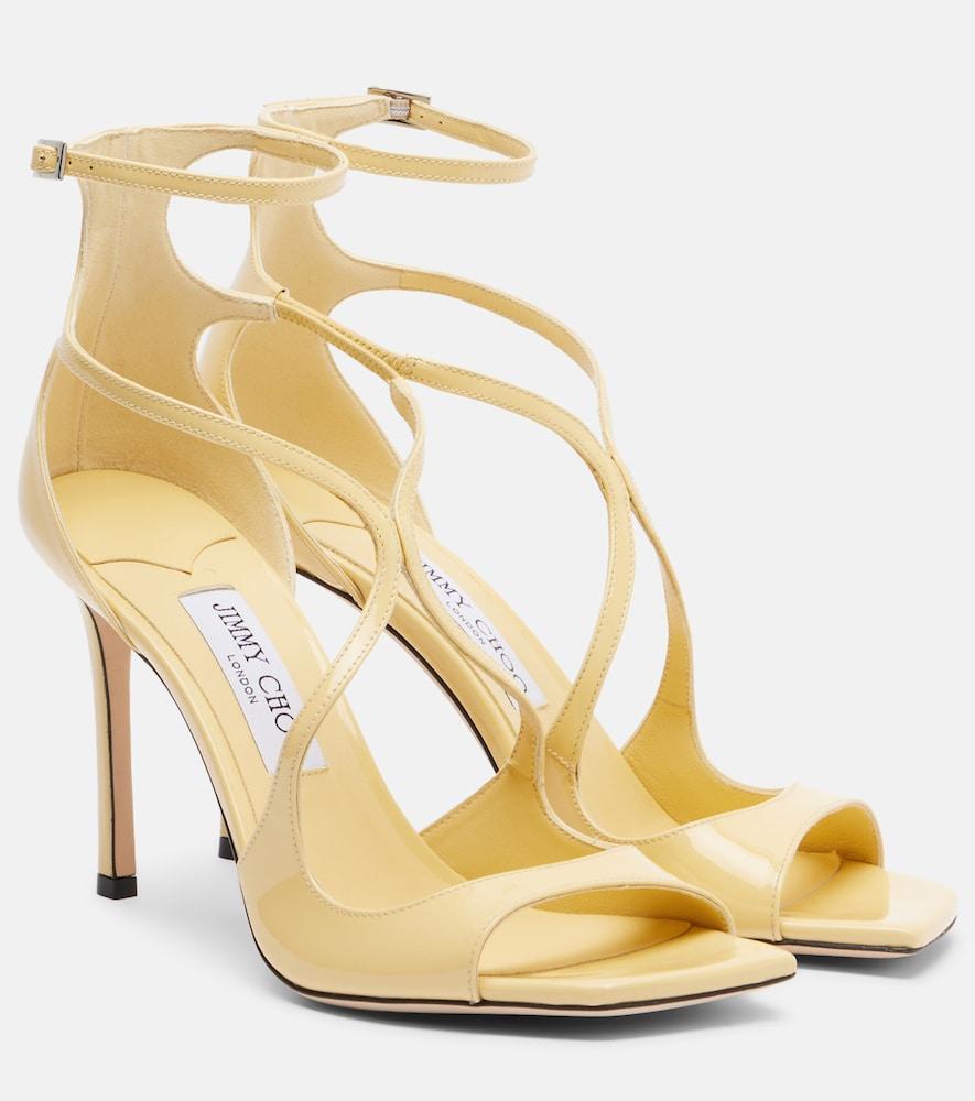 jimmy choo azia patent leather sandals