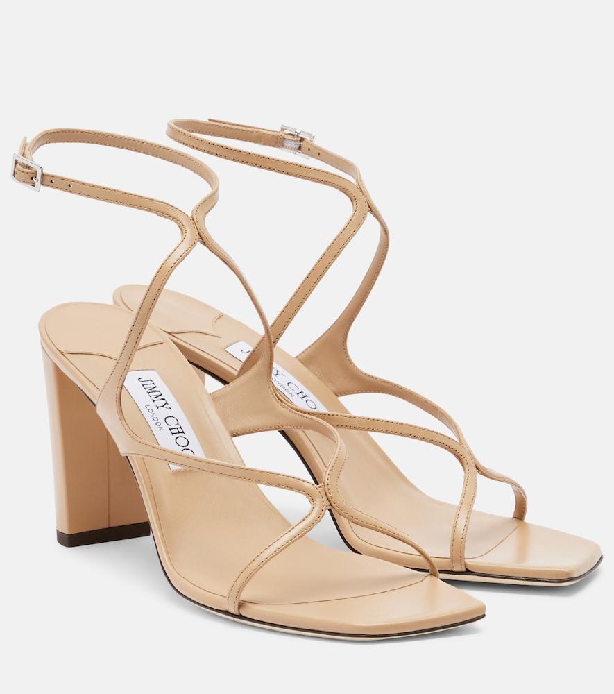 jimmy choo azie leather sandals
