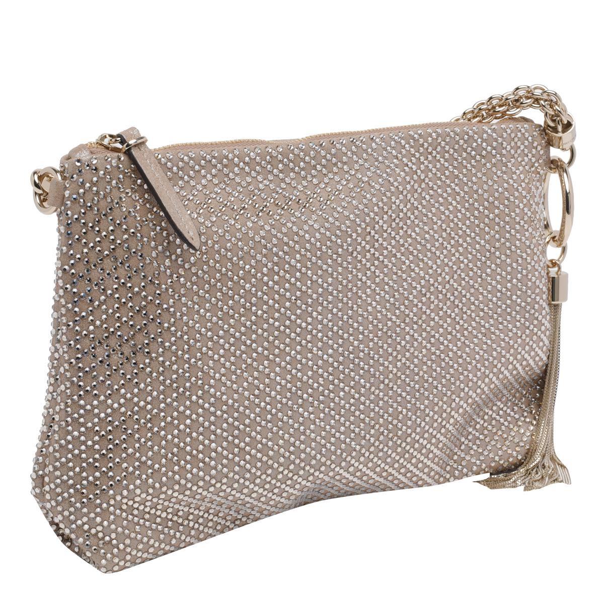 jimmy choo bags golden calf leather crystal - women