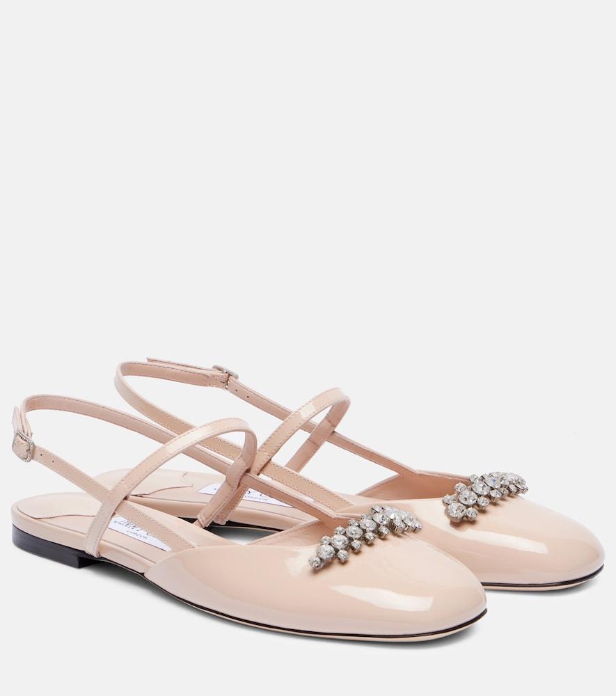 jimmy choo belinda patent leather flats