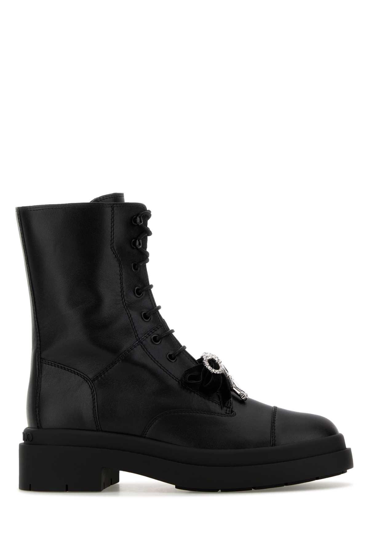 jimmy choo black leather averi boots