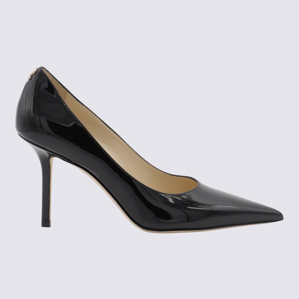 jimmy choo black leather pumps