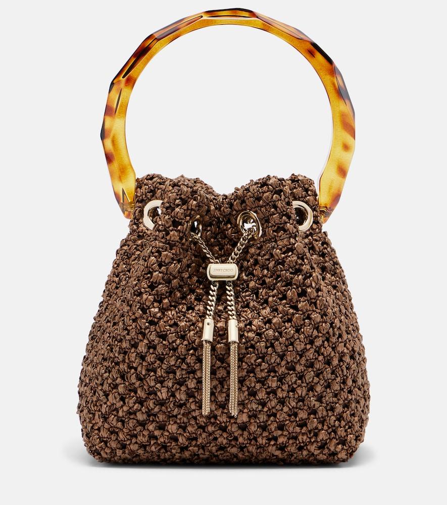 jimmy choo bon bon small raffia