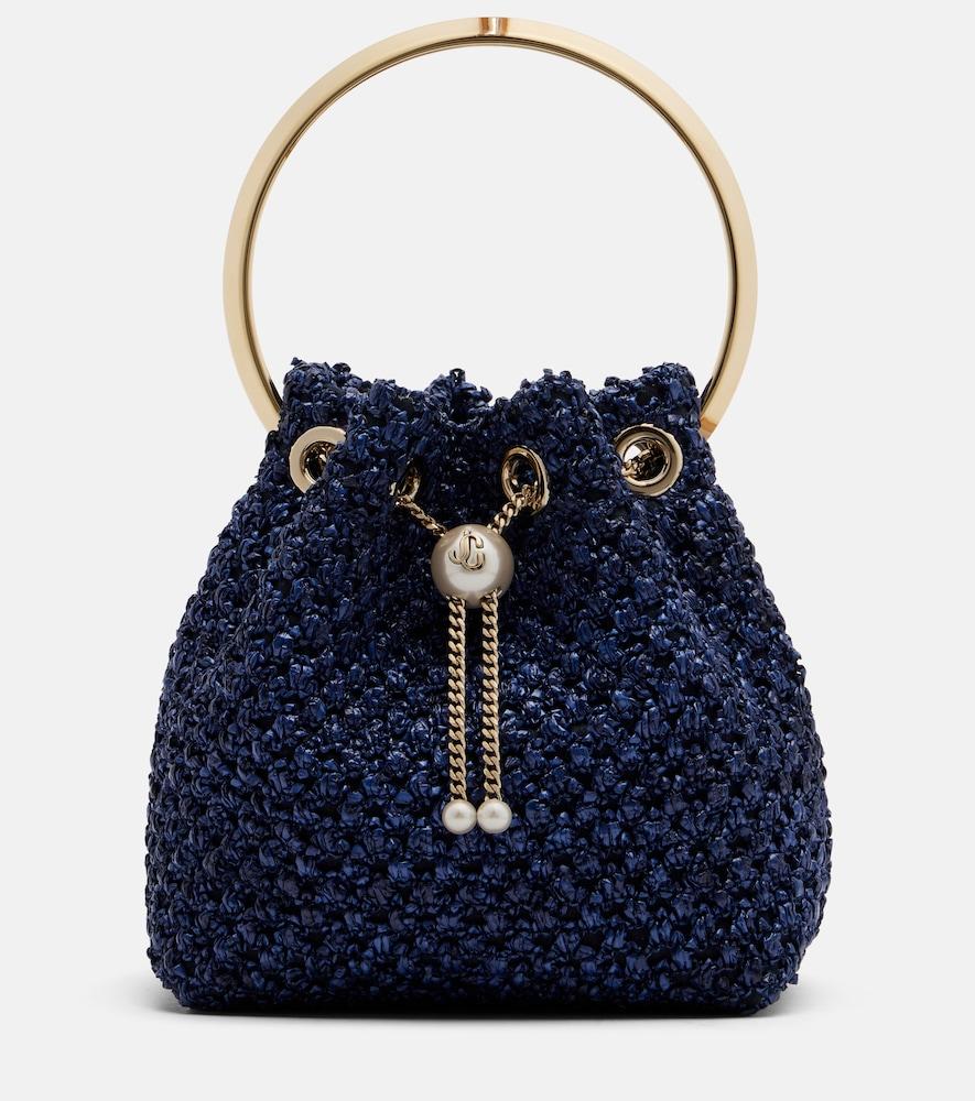 jimmy choo bon bon small raffia