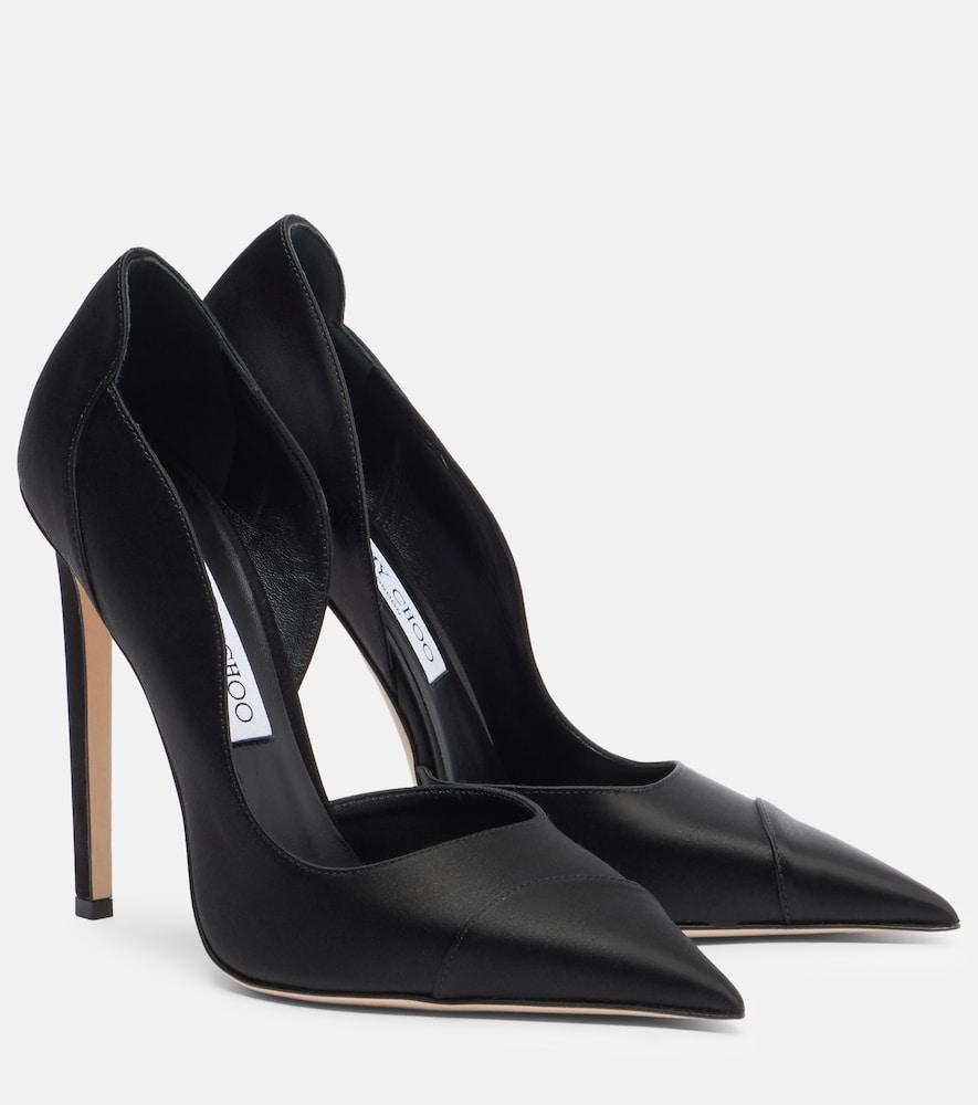 jimmy choo brigitte 120 satin pumps