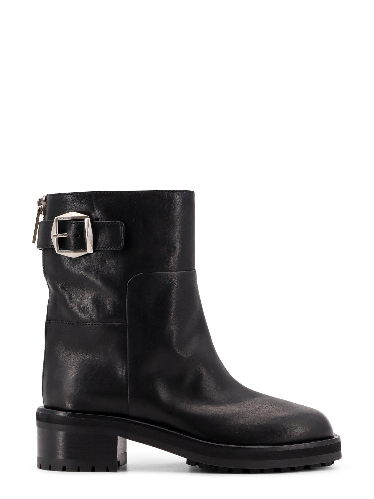 jimmy choo brooklyn ab 50 leather boots with adjustable strap