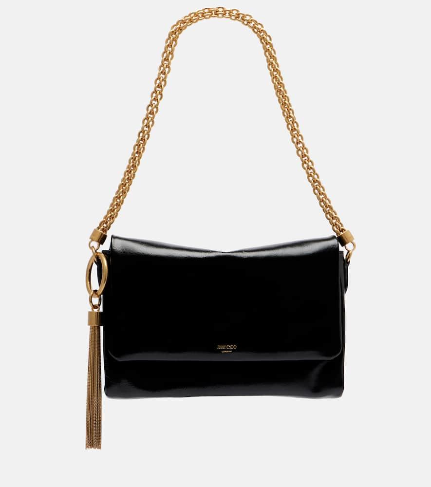 jimmy choo callie flap leather shoulder bag