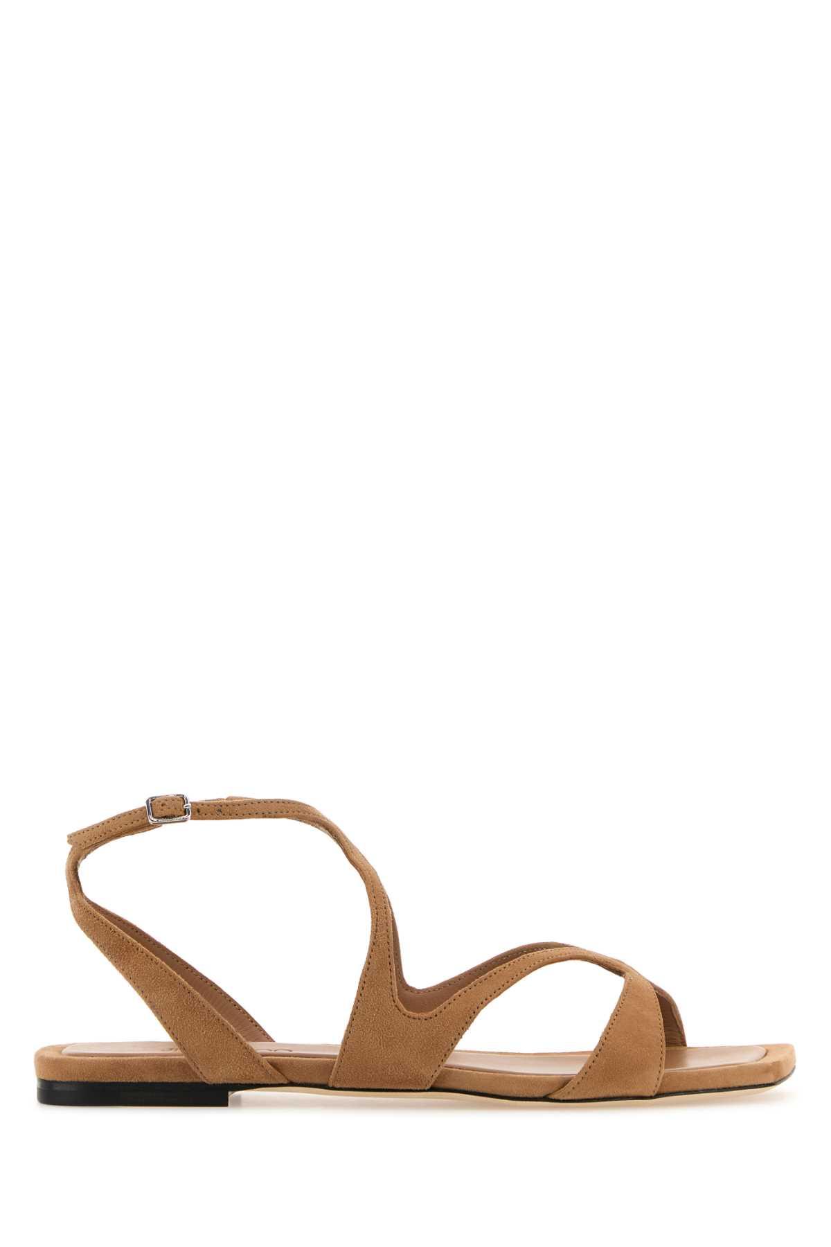 jimmy choo camel suede ayla sandals