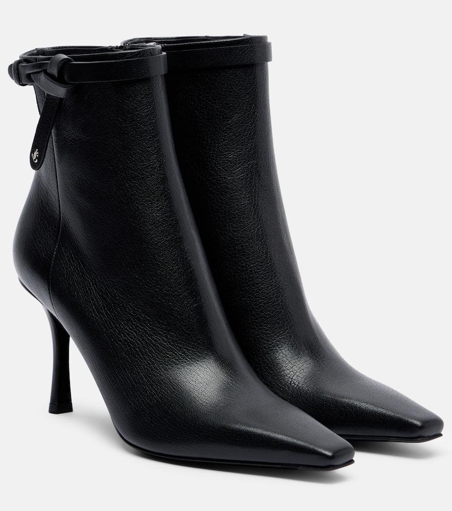 jimmy choo camie 85 cutout leather ankle boots
