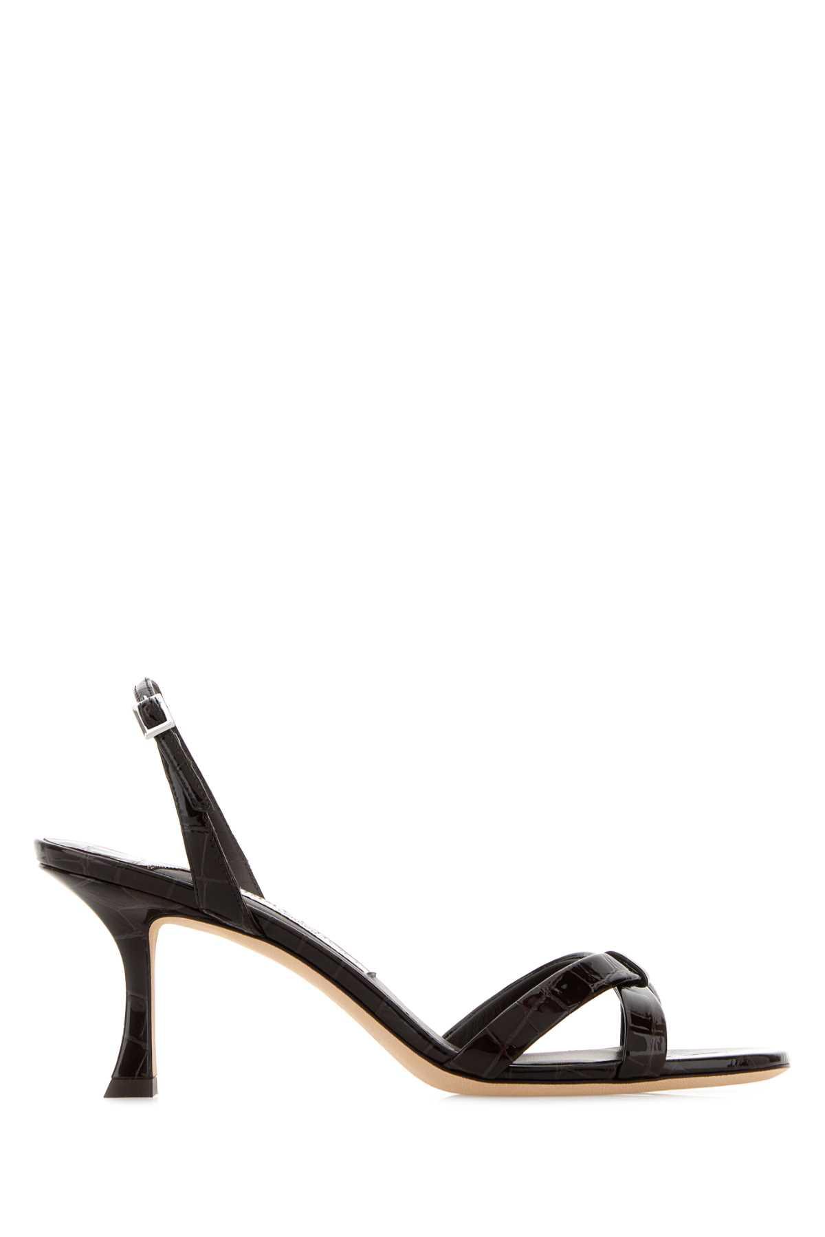 jimmy choo dark brown suede elsy 70 sandals