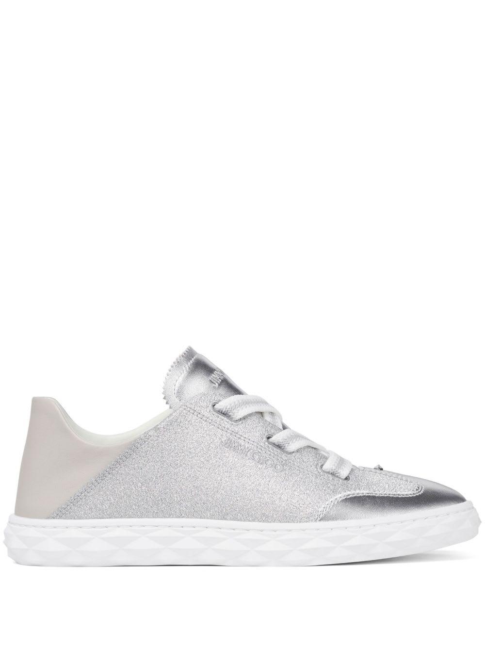 jimmy choo diamond light leather sneakers
