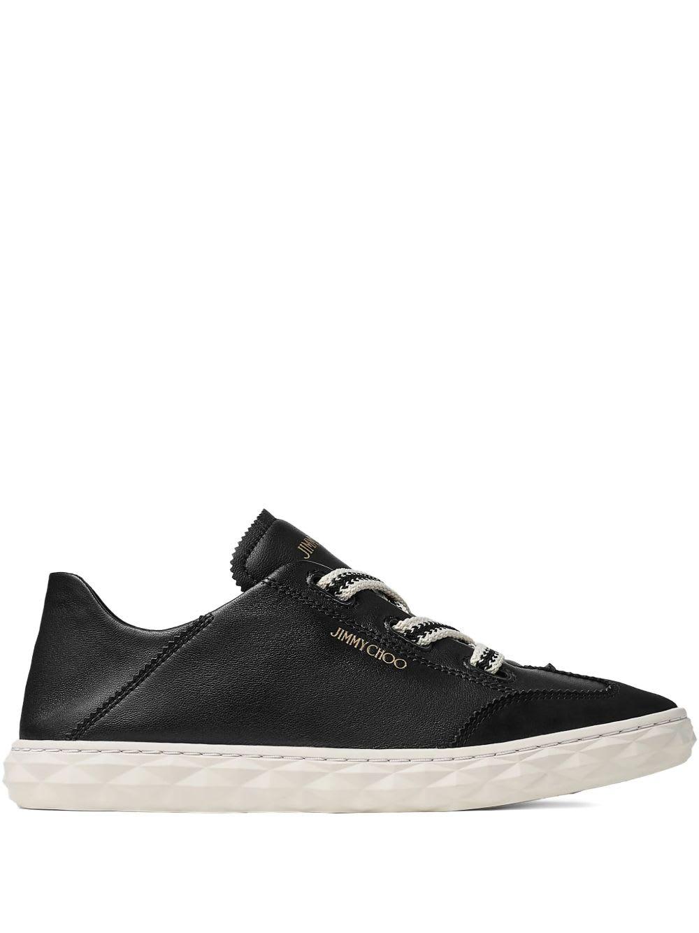 jimmy choo diamond light leather sneakers
