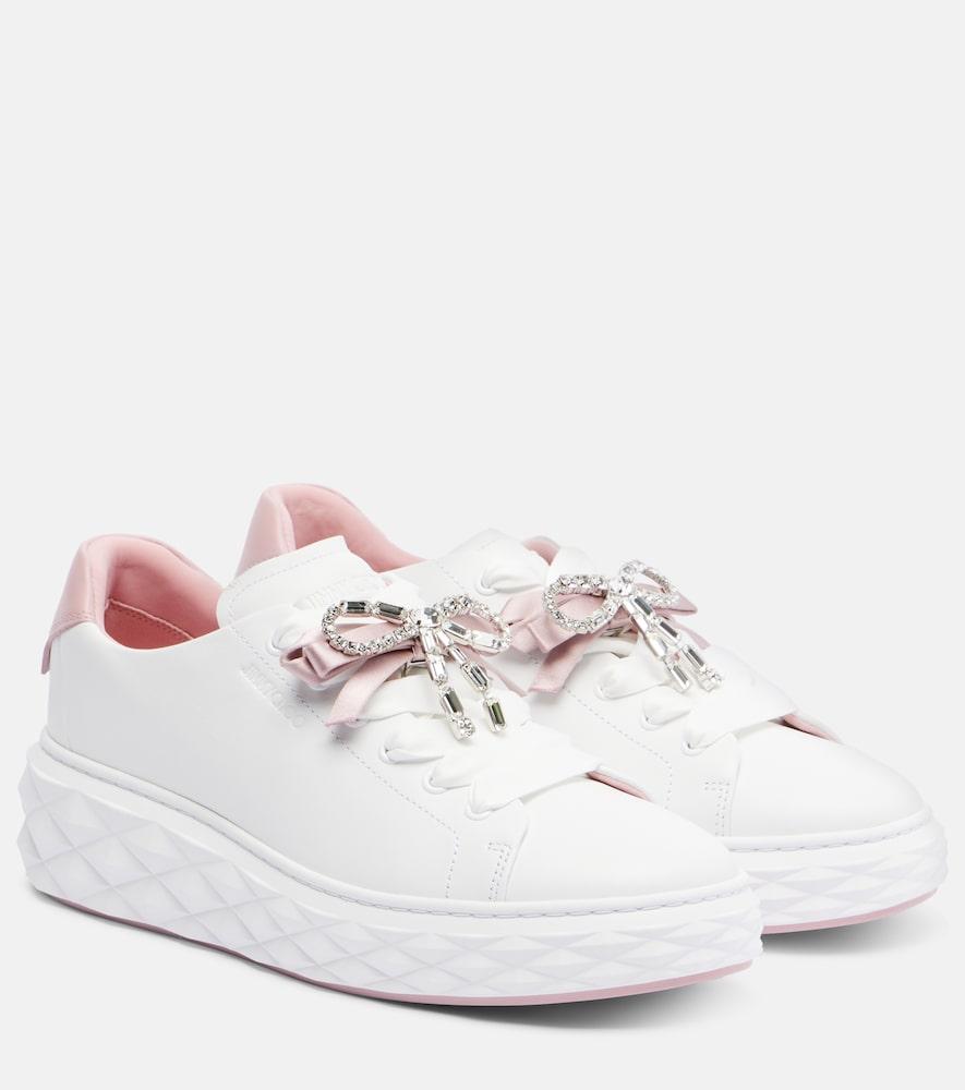 jimmy choo diamond light maxi leather sneakers