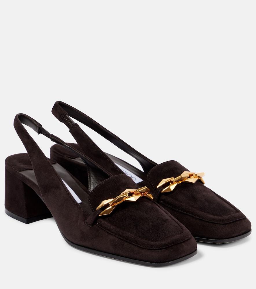 jimmy choo diamond tilda 45 suede slingback pumps