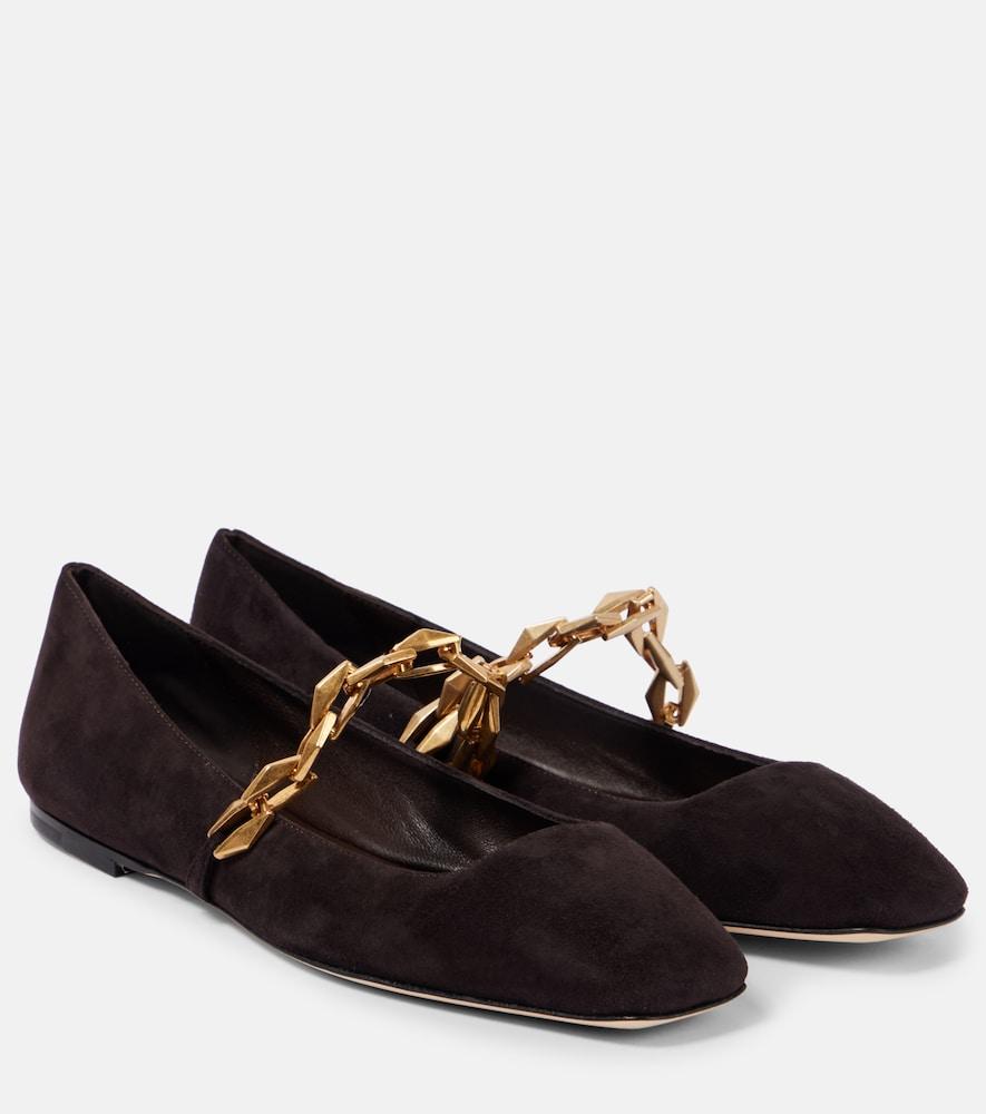 jimmy choo diamond tilda suede mary jane flats