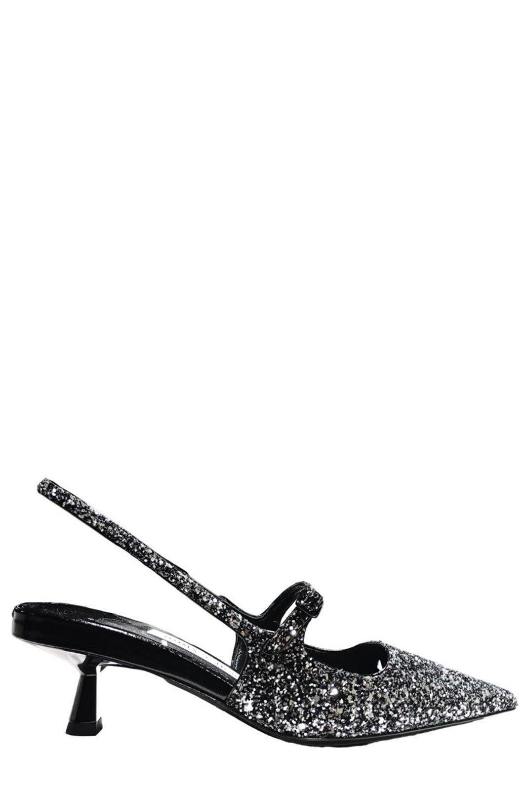 jimmy choo didi glittery slingback pumps