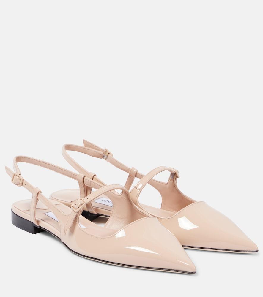 jimmy choo didi patent leather slingback flats