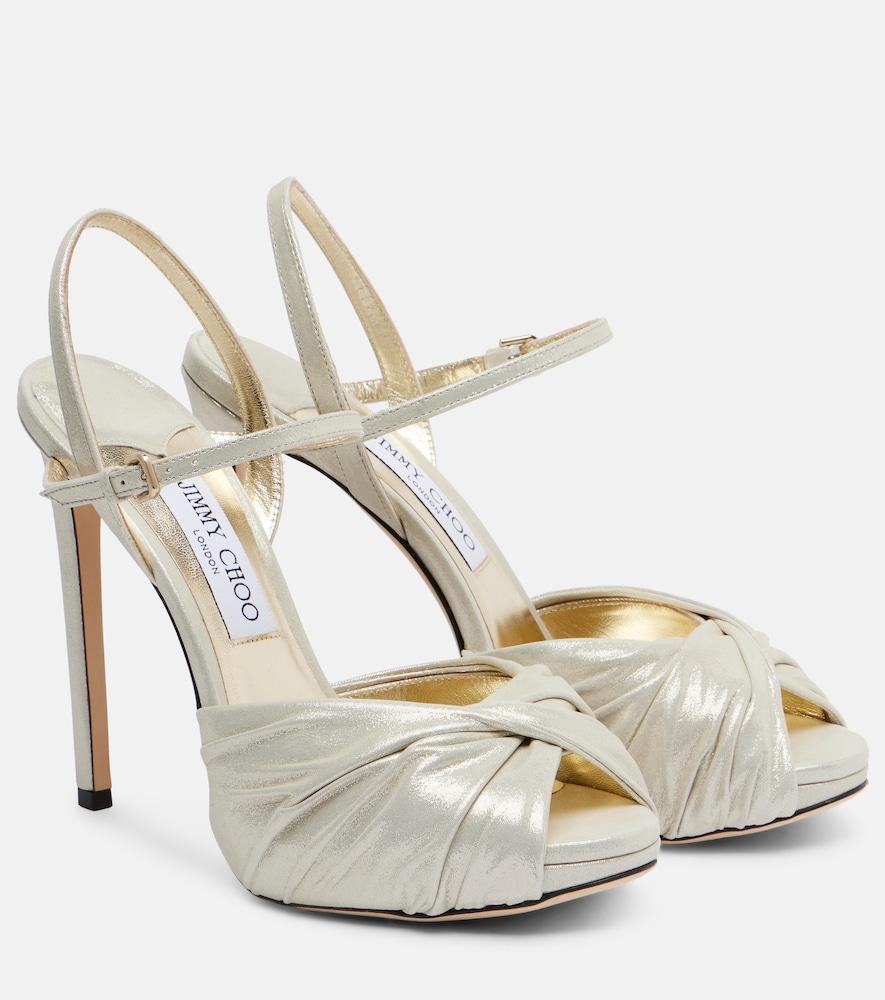 jimmy choo elly 120 suede platform sandals