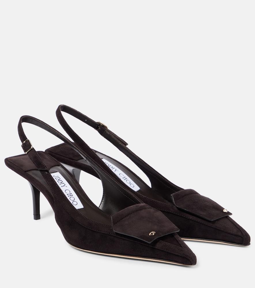 jimmy choo frances 60 suede slingback pumps
