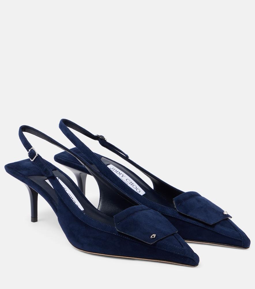 jimmy choo frances 60 suede slingback pumps