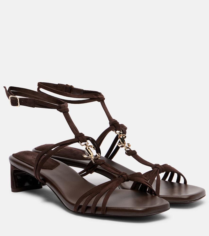jimmy choo frann 35 suede sandals