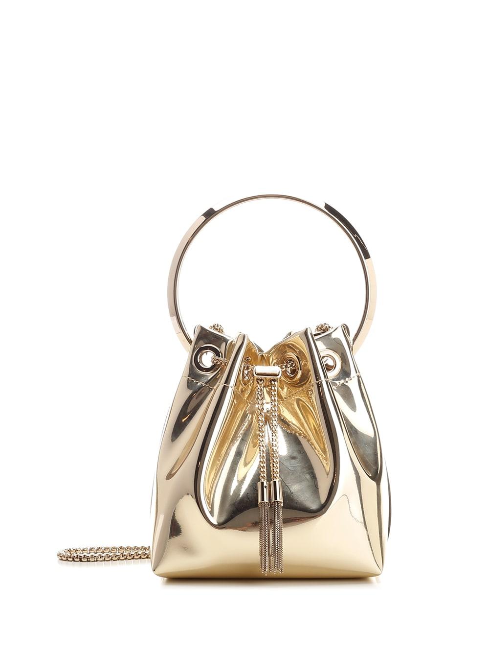 jimmy choo gold bon bon bucket