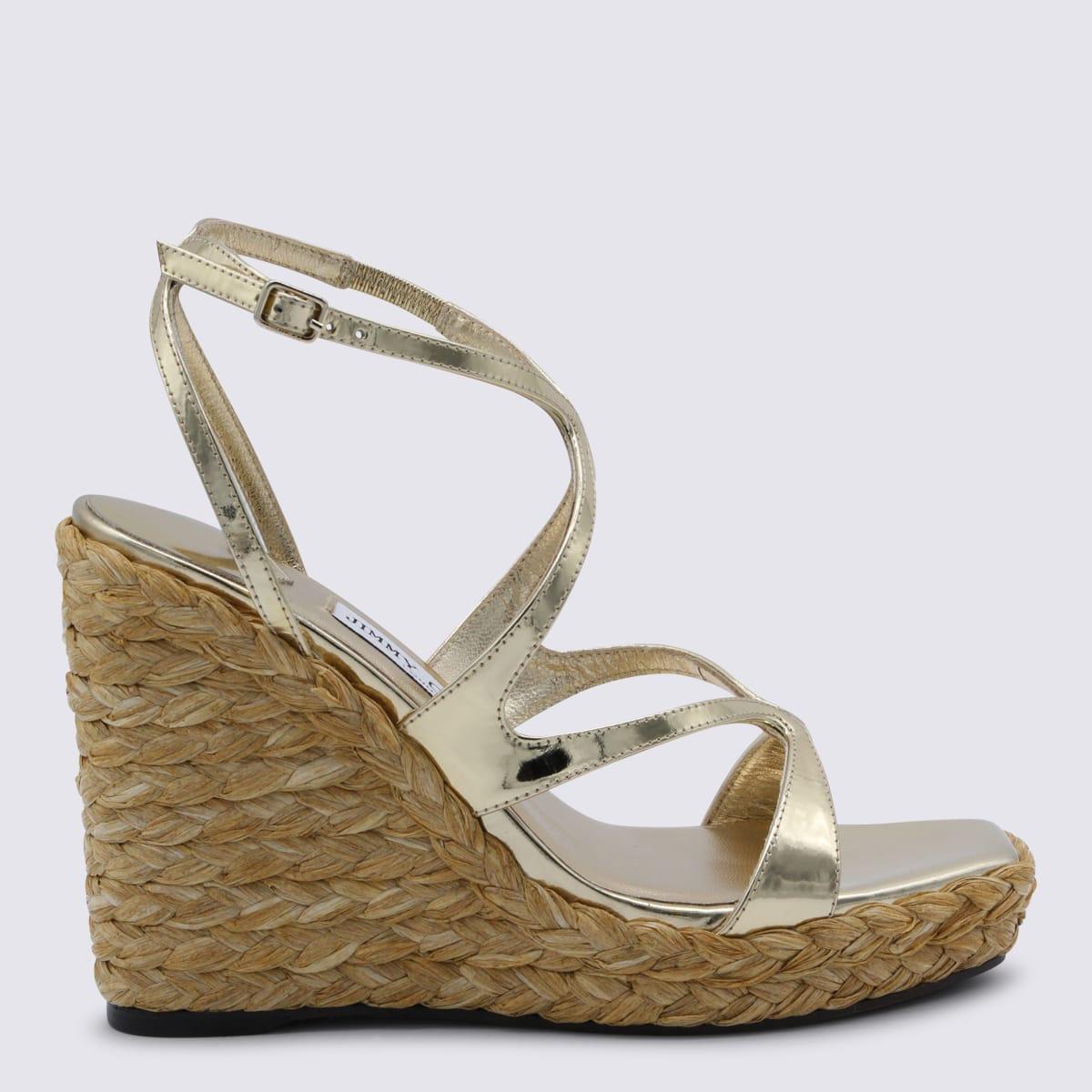 jimmy choo gold espadrillas