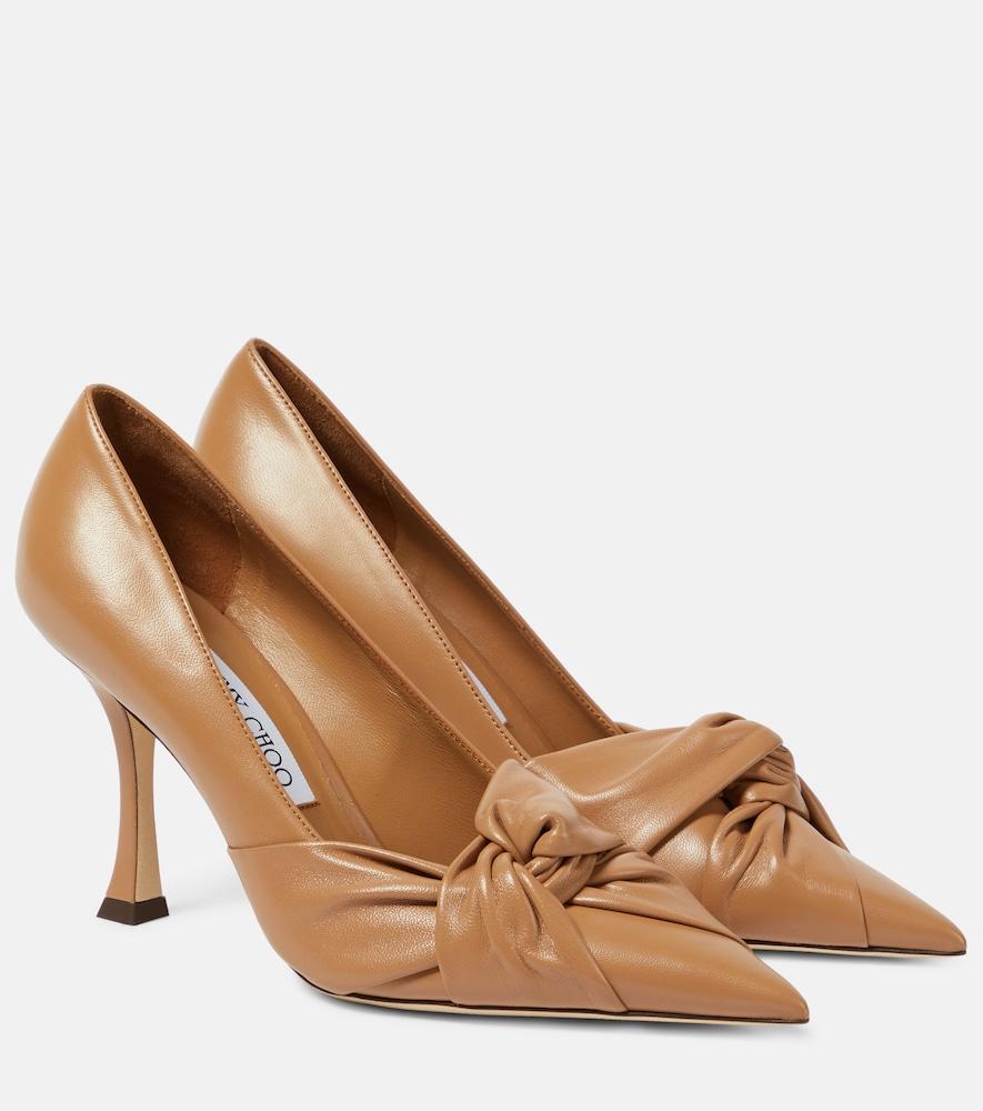 jimmy choo hedera 90 leather pumps