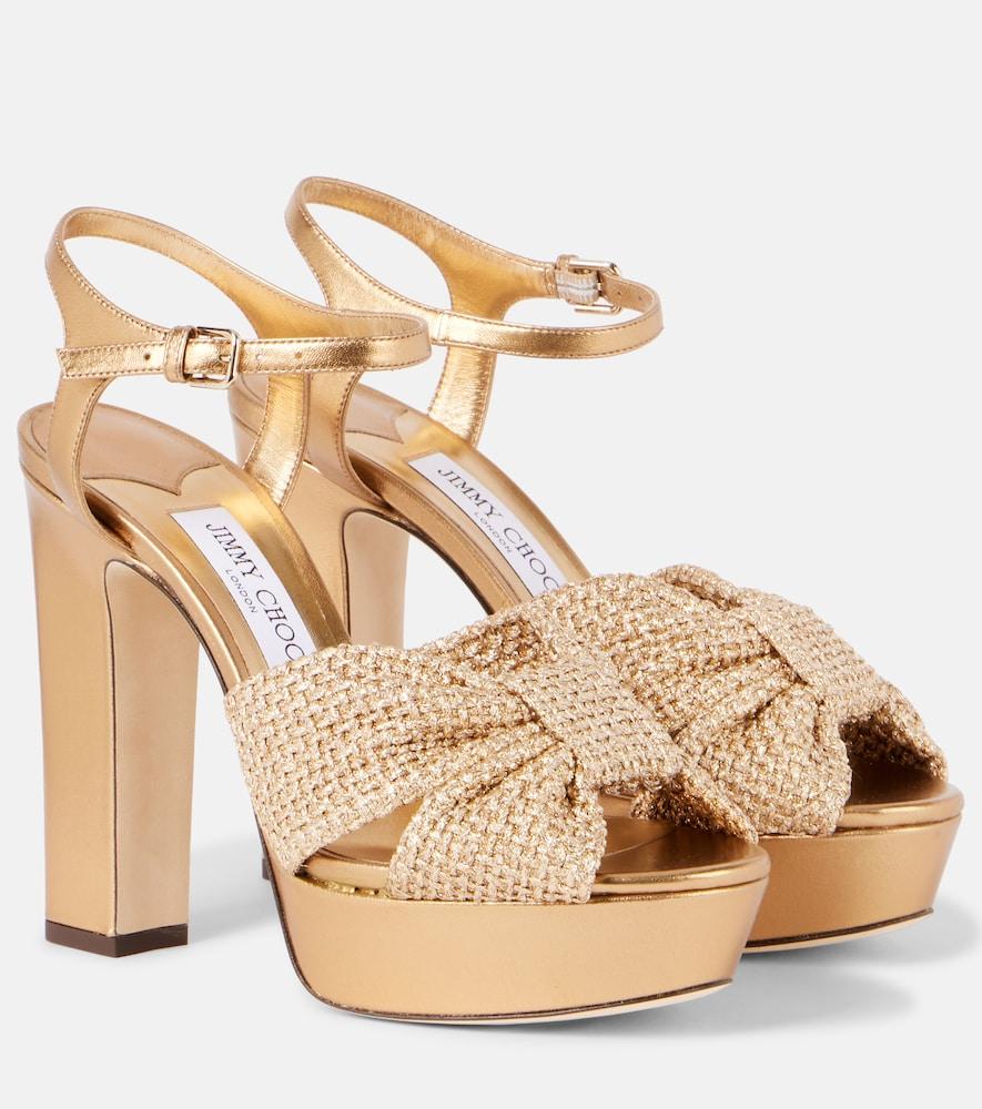 jimmy choo heloise 120 leather platform sandals