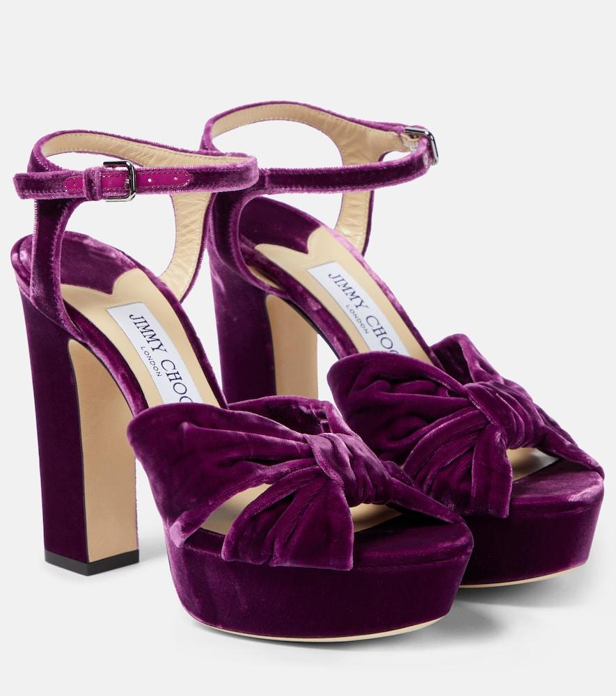 jimmy choo heloise 120 velvet peep