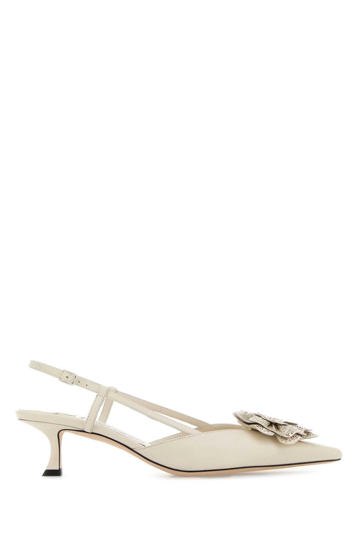 jimmy choo ivory nappa leather mimmi pumps