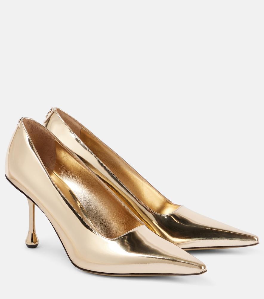 jimmy choo ixia 80 mirrored leather pumps