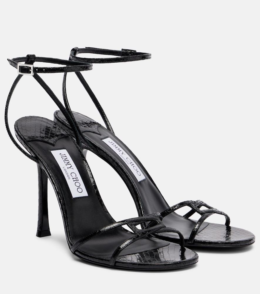 jimmy choo leo 100 leather sandals