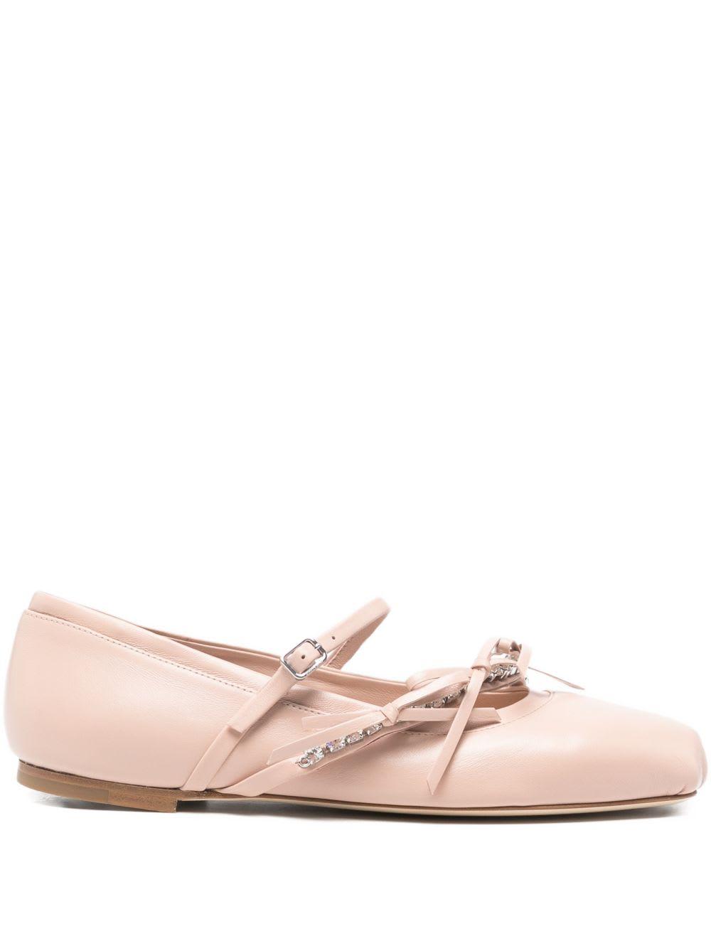jimmy choo loli leather ballet flats