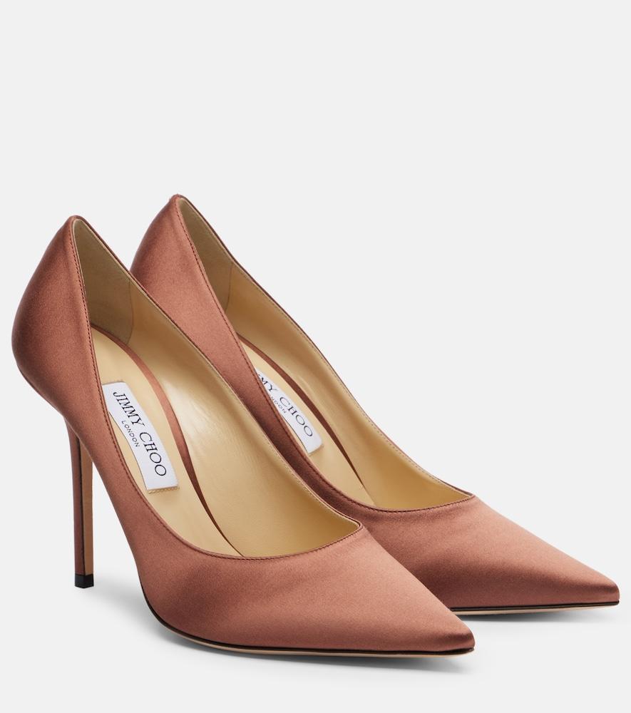 jimmy choo love 100 satin pumps
