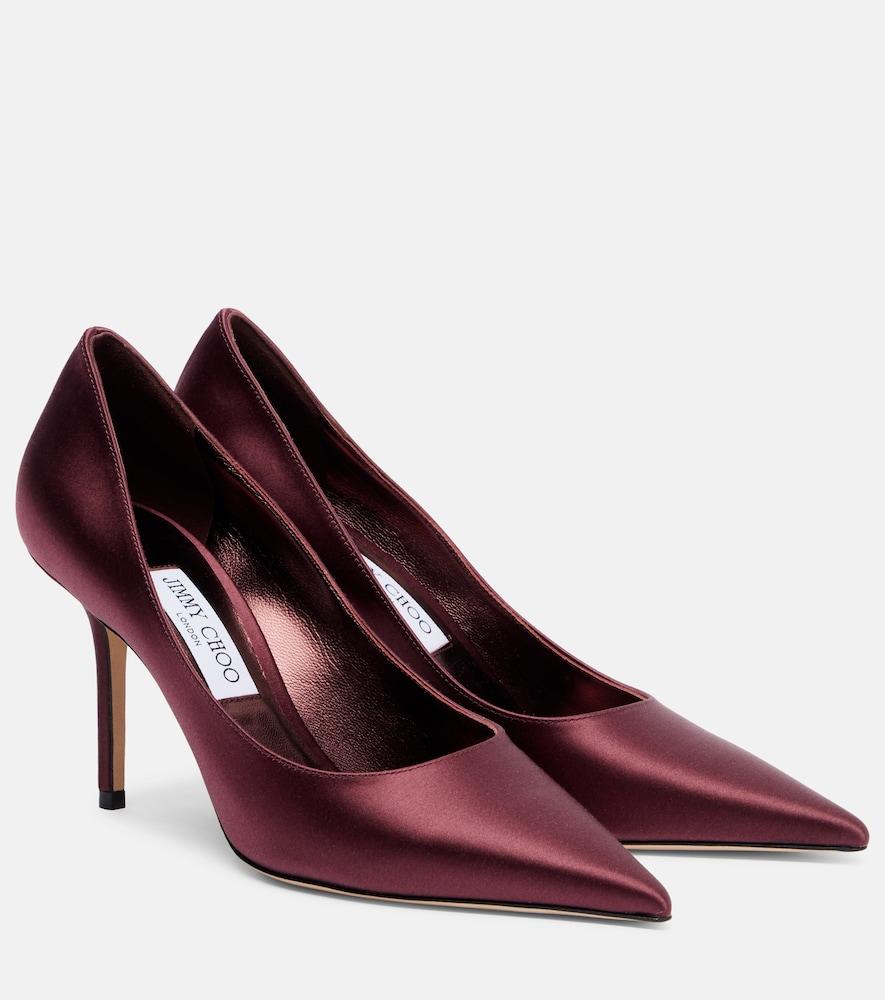 jimmy choo love 85 satin pumps