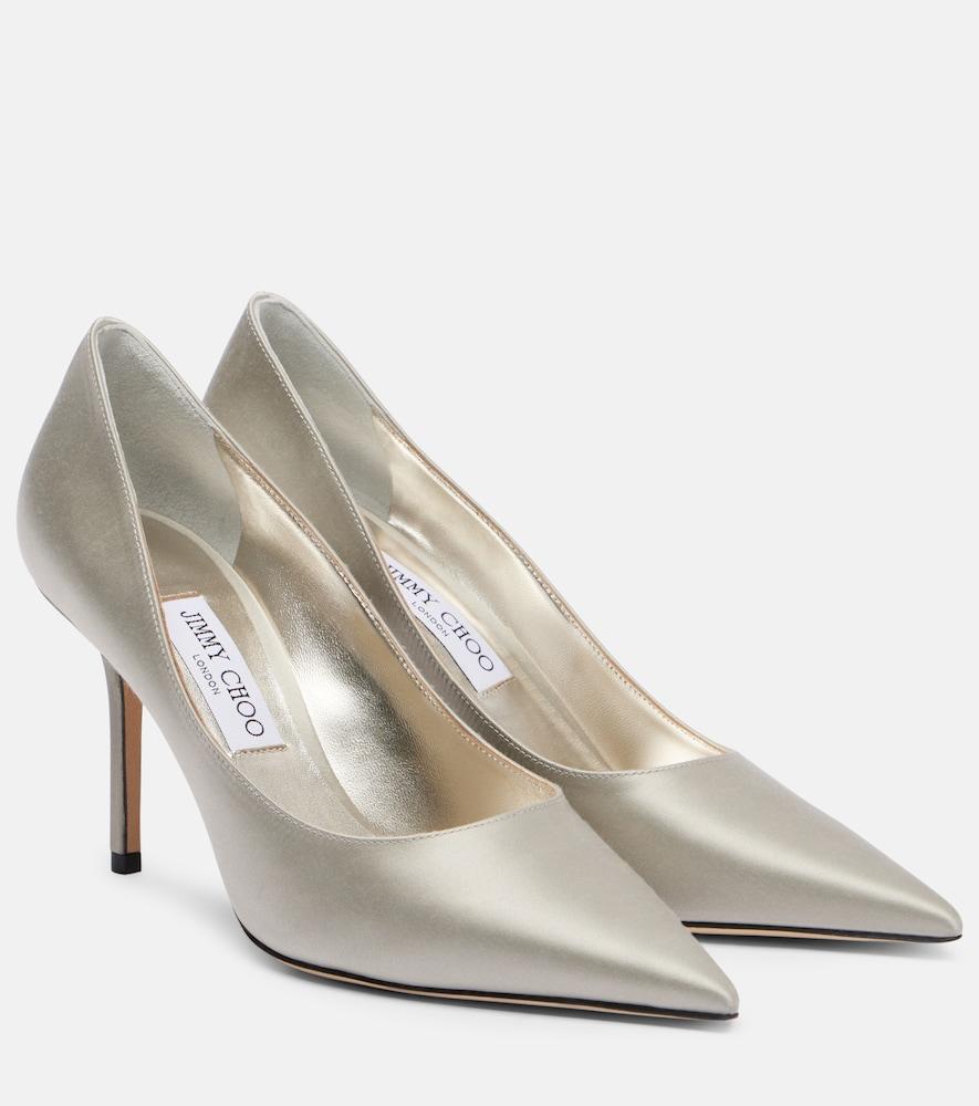 jimmy choo love 85 satin pumps