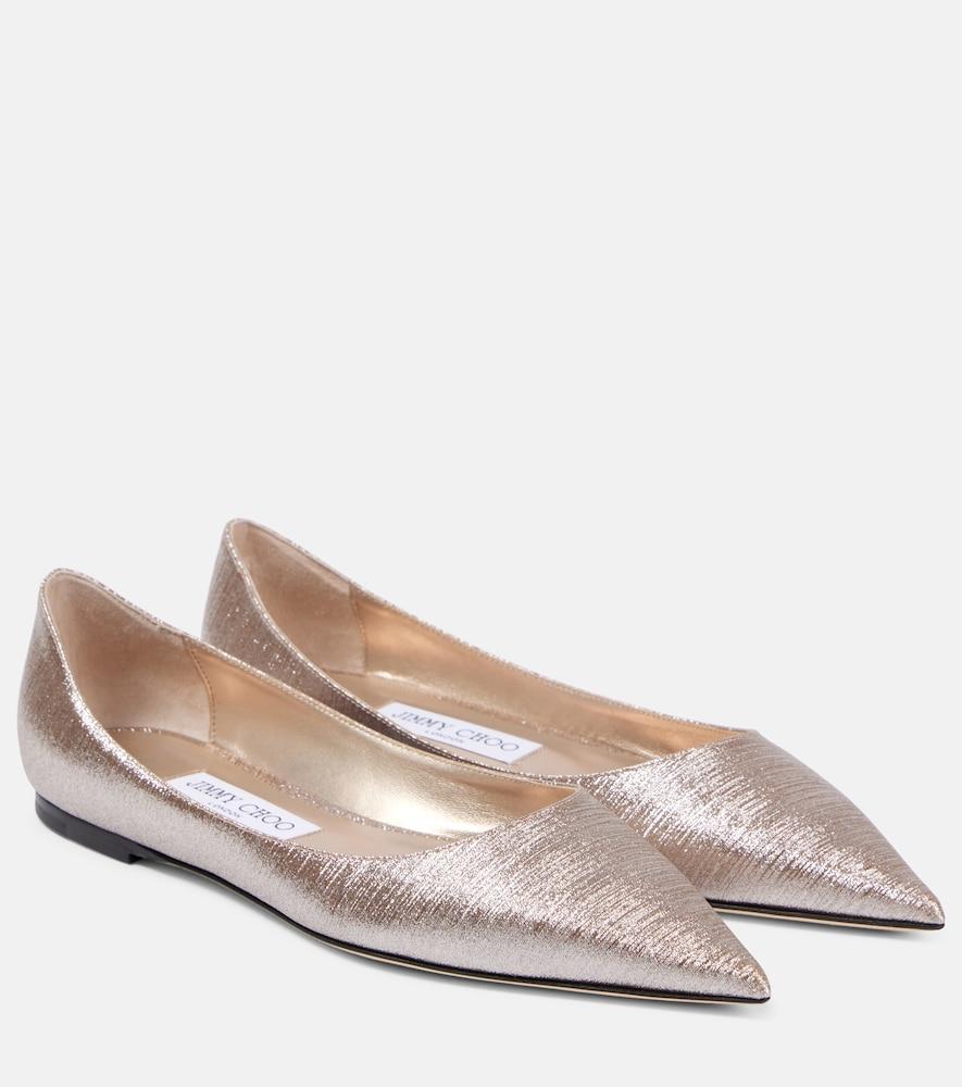 jimmy choo love glitter ballet flats
