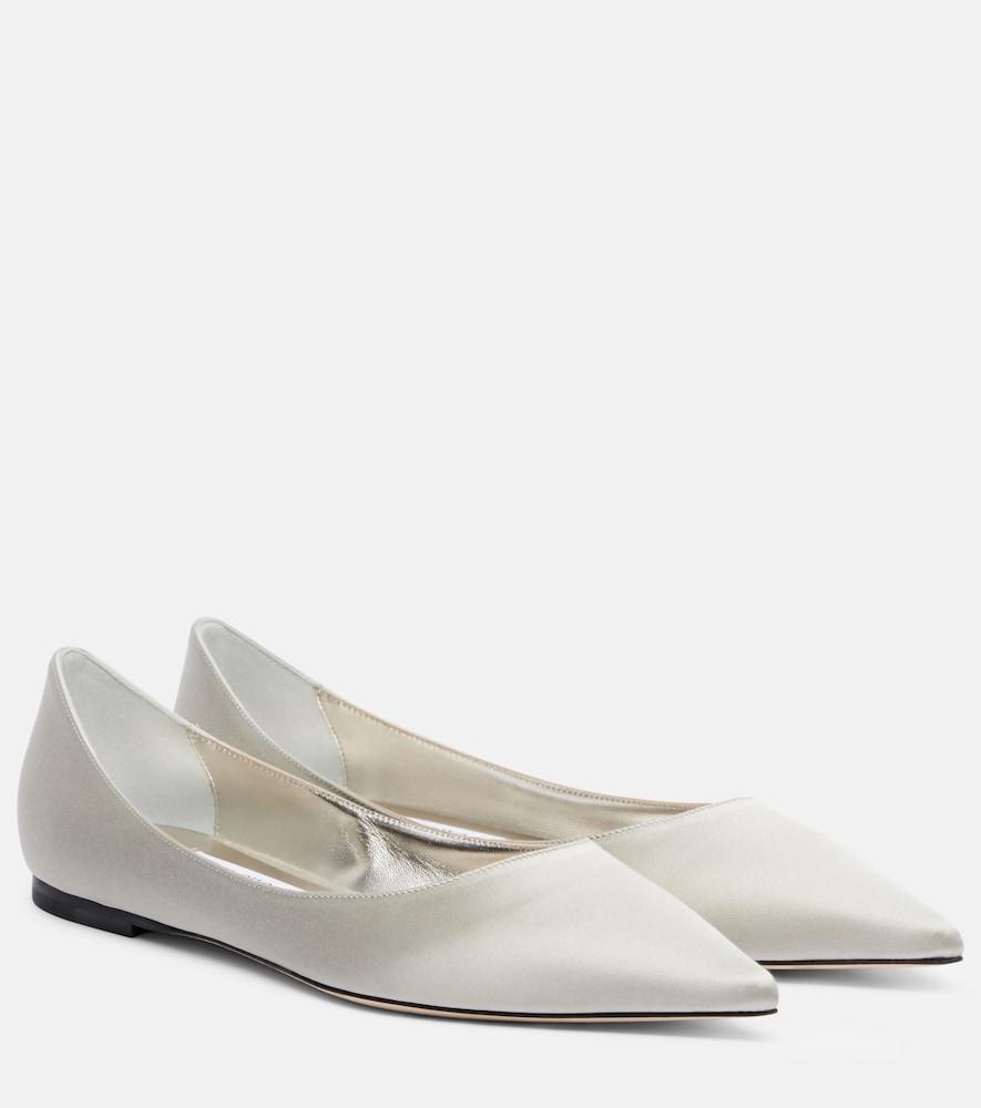 jimmy choo love satin ballet flats