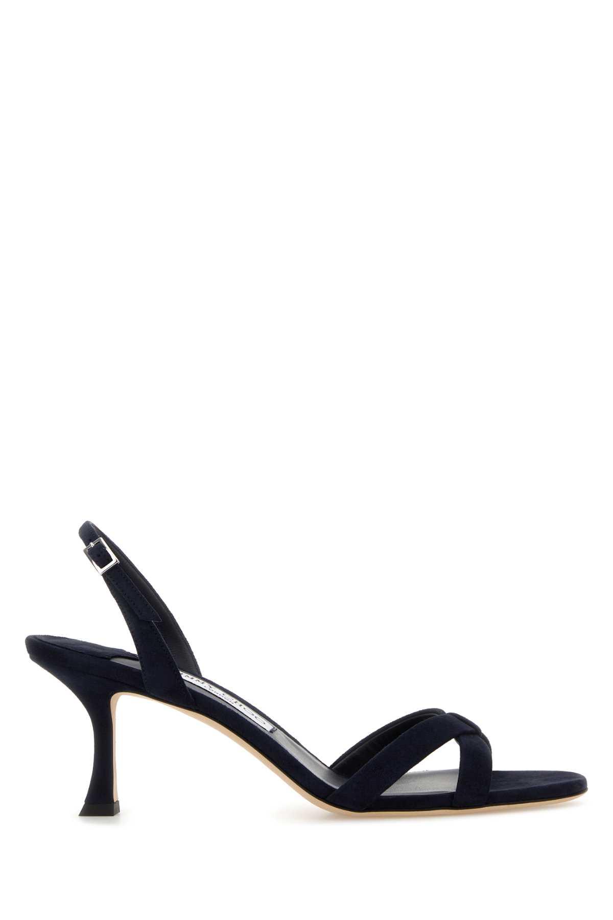 jimmy choo midnight blue suede elsy 70 sandals