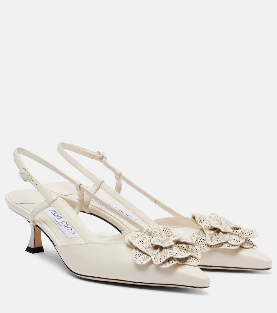 jimmy choo mimmi 50 leather slingback pumps