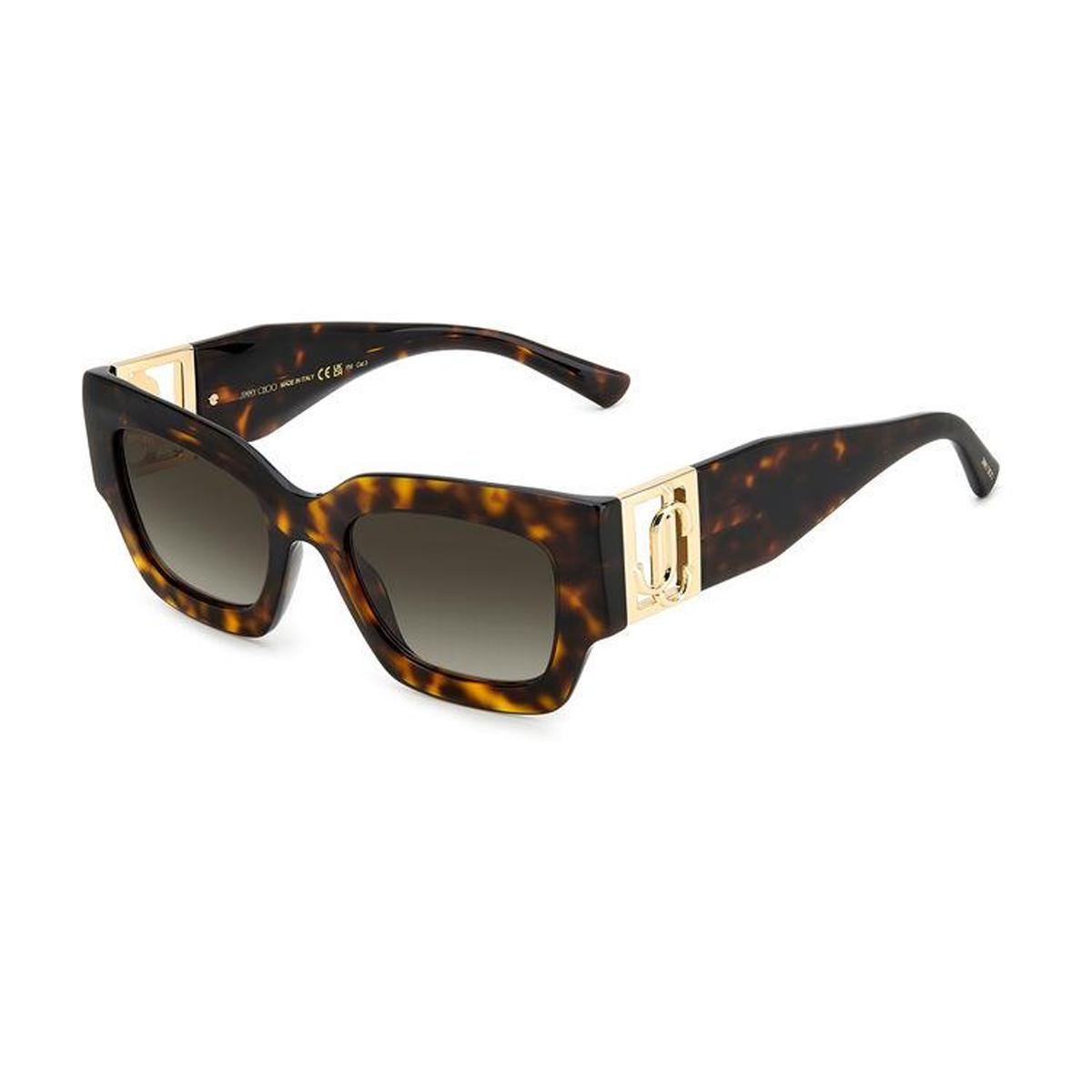 jimmy choo nena-s 086-ha marrone acetate occhiali sole - women