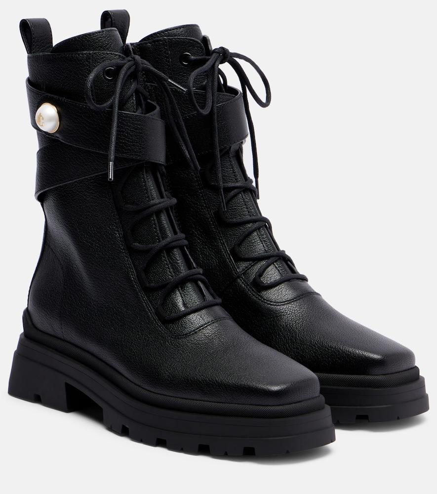 jimmy choo noemi 45 leather combat boots