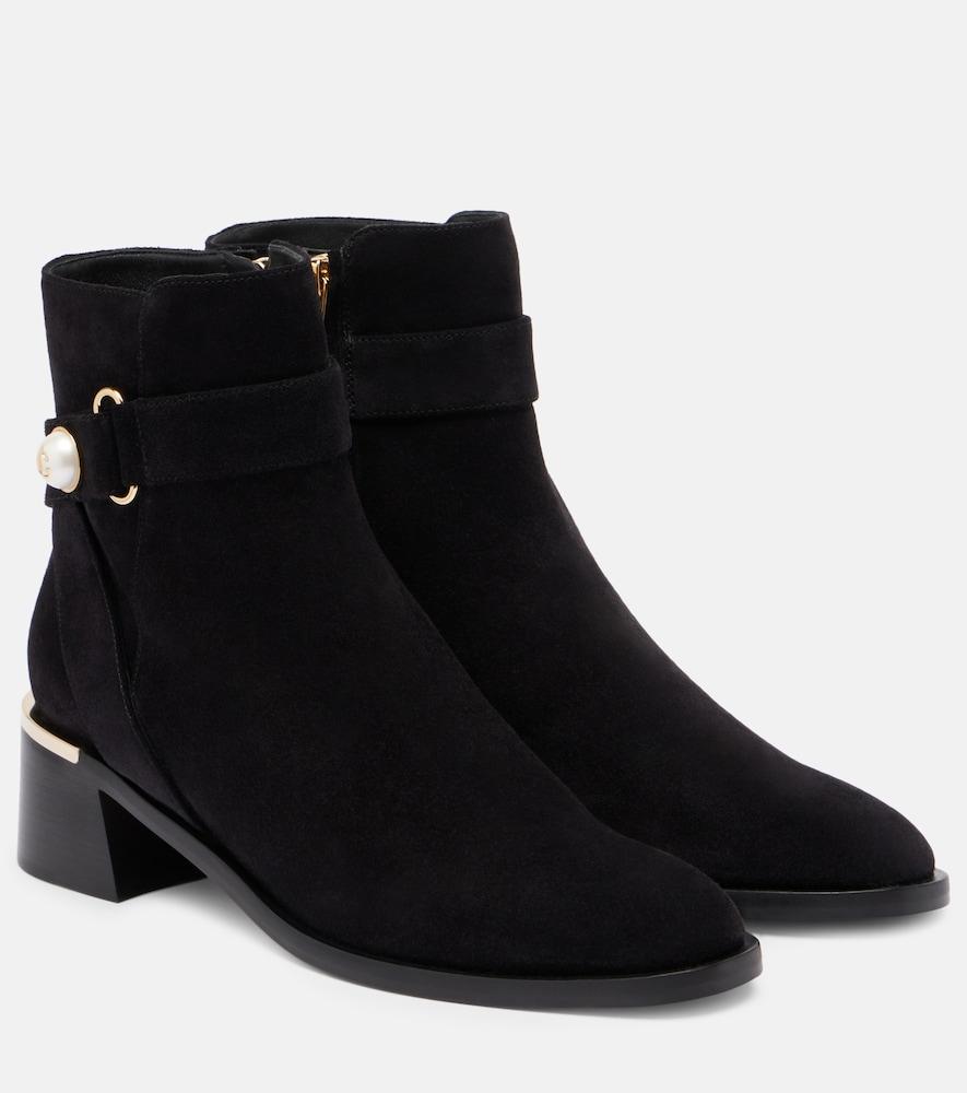 jimmy choo noor 45 suede ankle boots