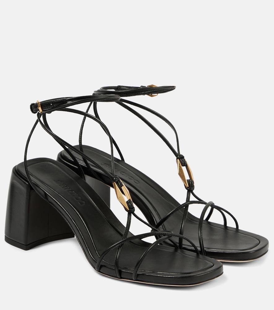 jimmy choo onyxia 70 leather sandals