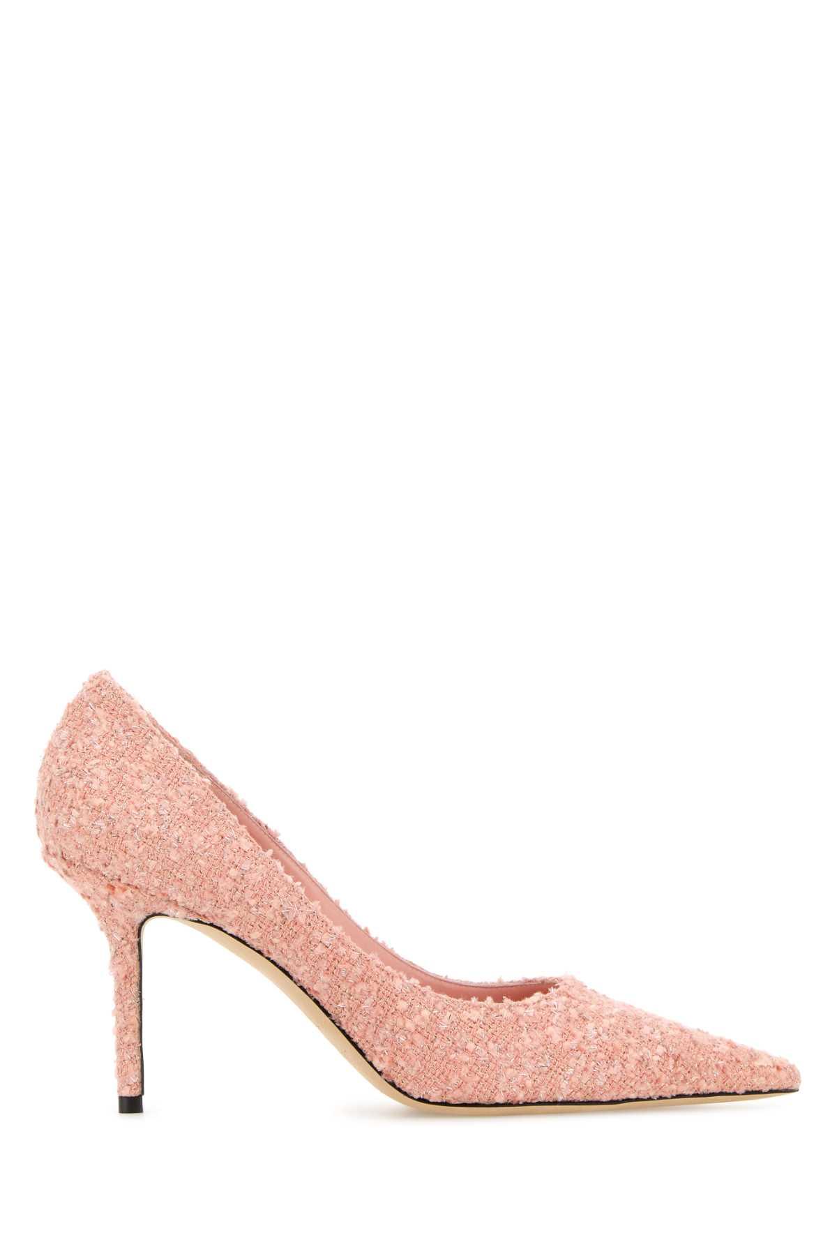 jimmy choo pink tweed love pumps
