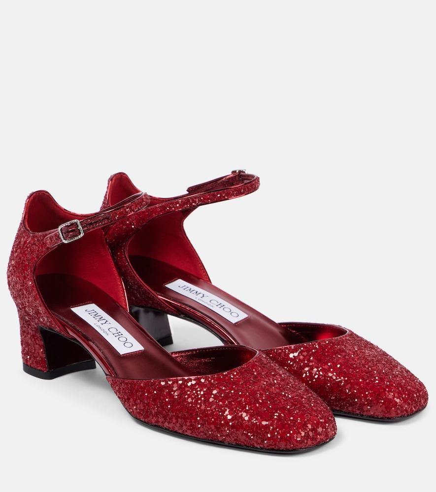 jimmy choo pixie 45 glitter pumps